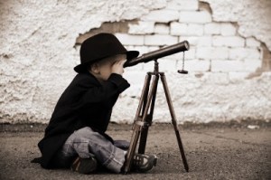 looking for something little boy